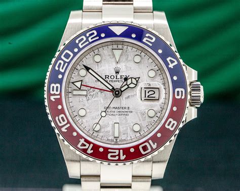 rolex gmt master ii pepsi white gold blue dial|Rolex gmt Pepsi holes.